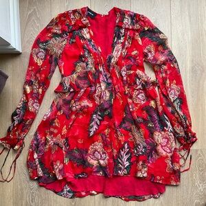 The KOOPLES Red Bollywood Mini Dress